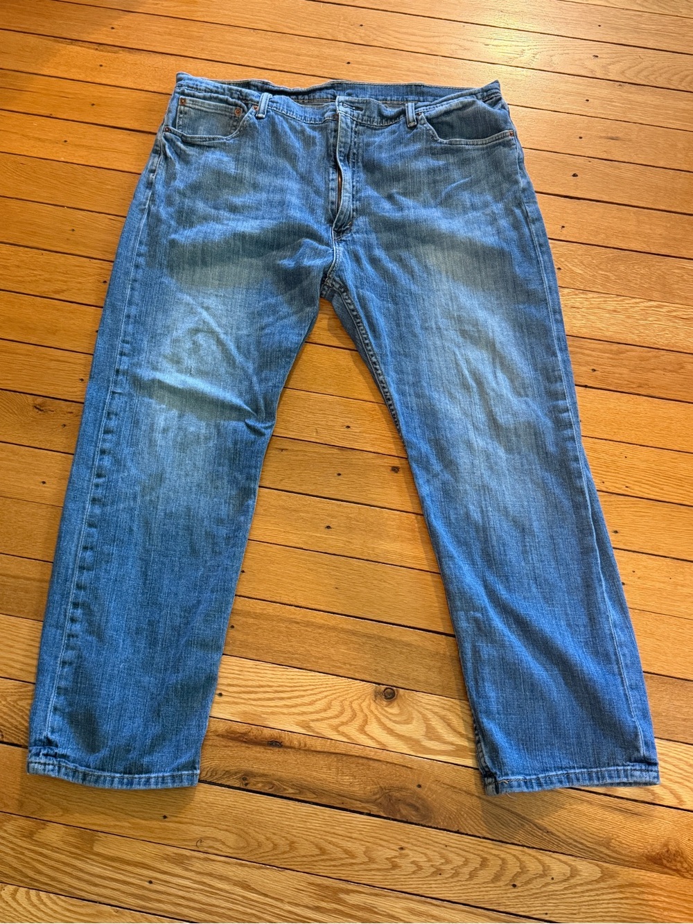 Levi's 505 Regular Fit Straight Leg Blue Jeans Men's 42x30 Medium